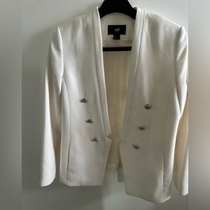 H&M White double breast blazer